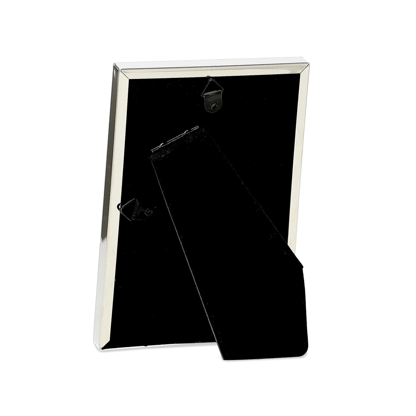 Porta-Retrato em Metal Prata com Borda Detalhada | Minimalista e Elegante