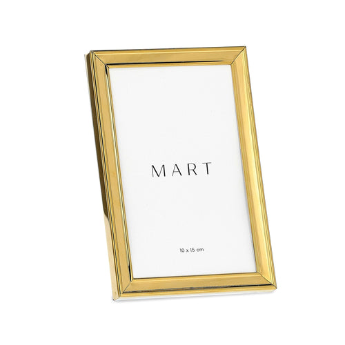 Porta-Retrato em Metal Dourado com Borda Detalhada | Elegância Premium