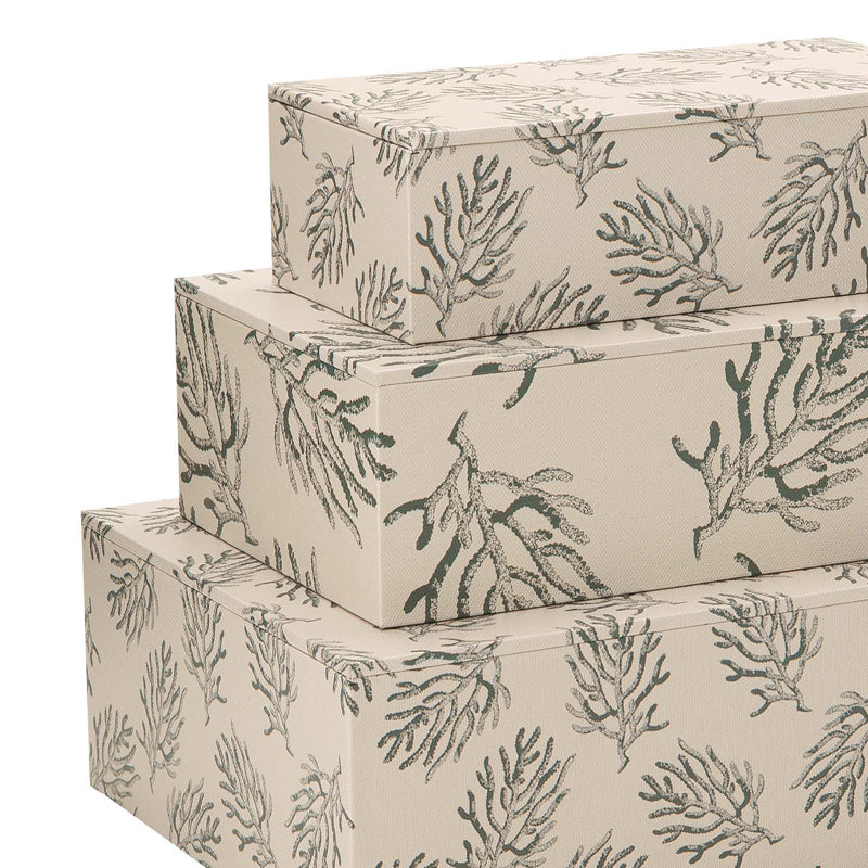 Conjunto caixa decorativa em Canvas - Mar