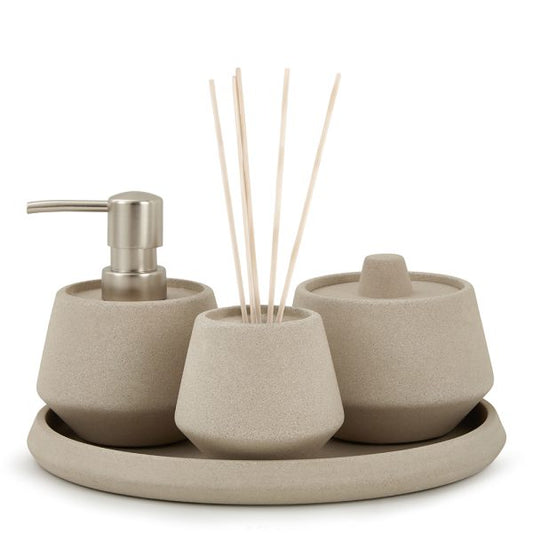 Conjunto em cimento para banheiro