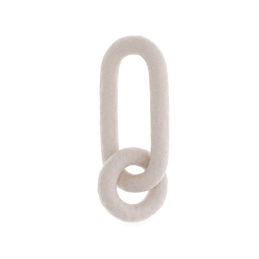 Escultura Decorativa Elos em Polirresina Contemporâneo