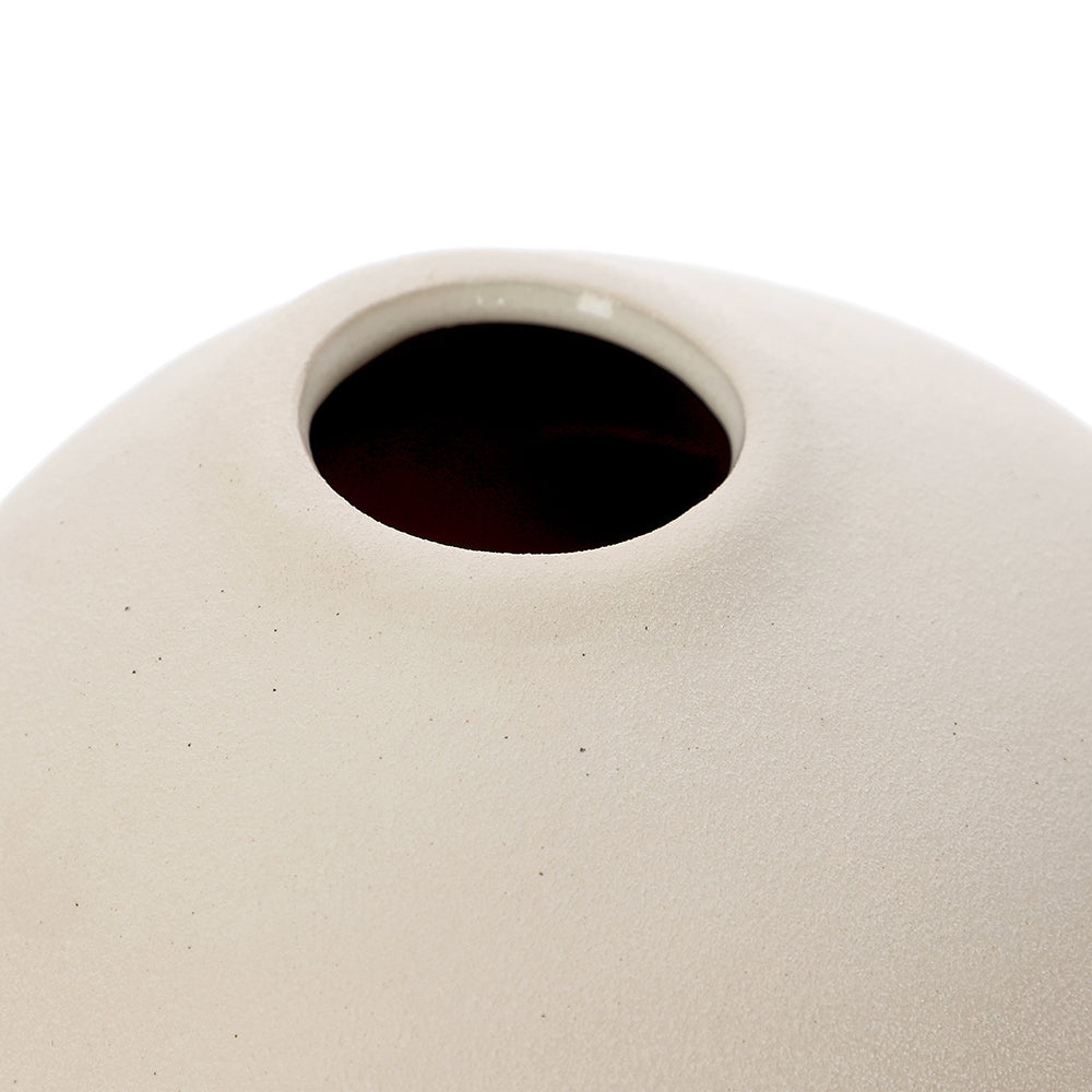Vaso Decorativo Cerâmica Clara Orgânico 24cm
