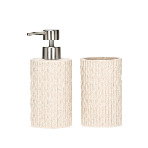 Conjunto Decorativo para Banheiro 2 Peças com Textura