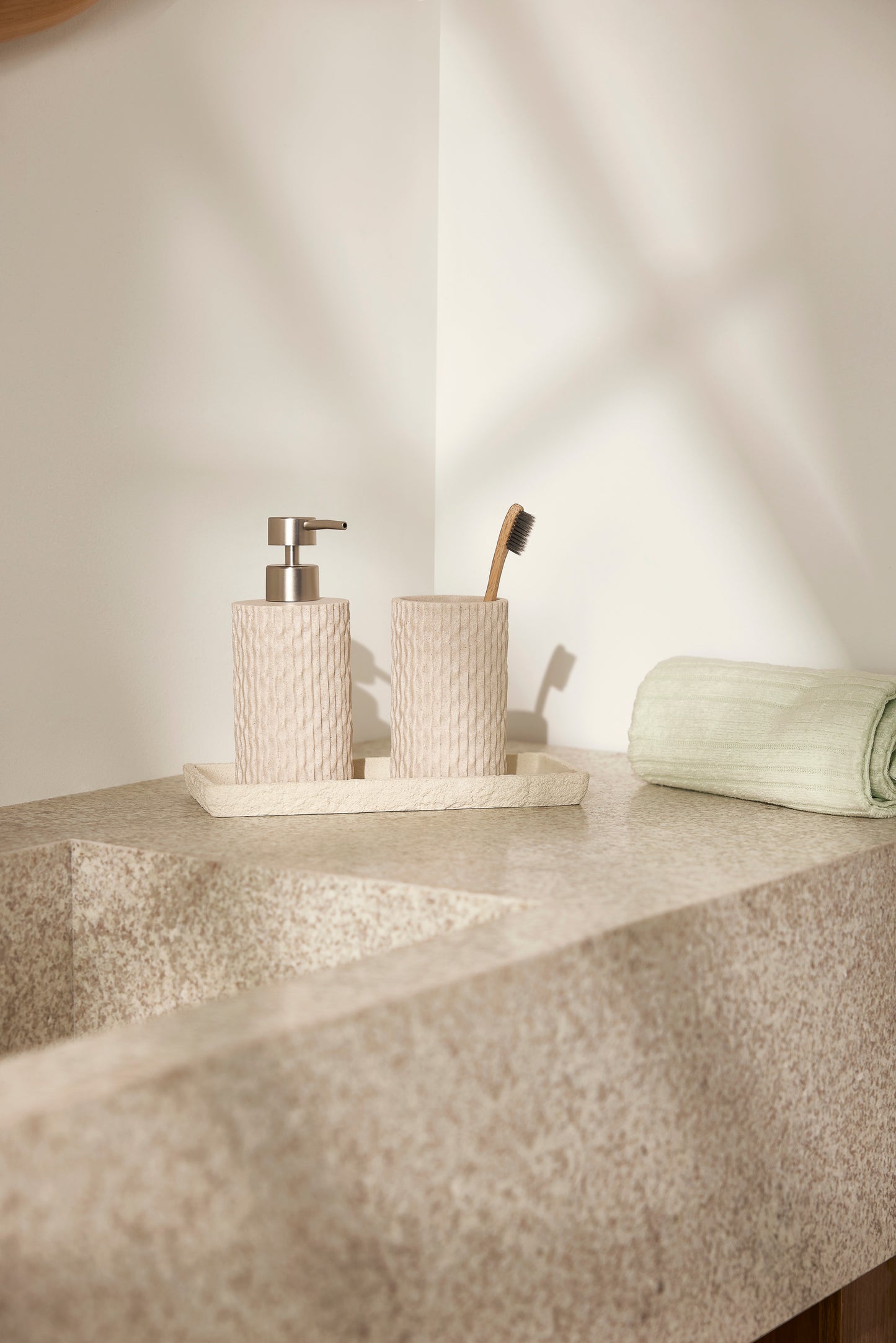 Conjunto Decorativo para Banheiro 2 Peças com Textura