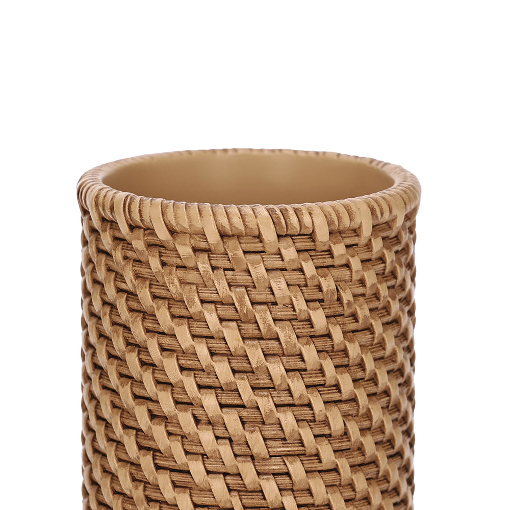 Porta Escova de Dente Marrom Banheiro Coleção Sisal