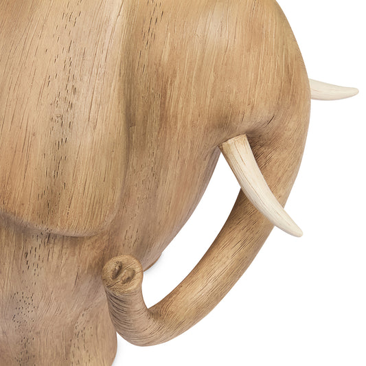 Escultura Decorativa Elefante em Madeira G