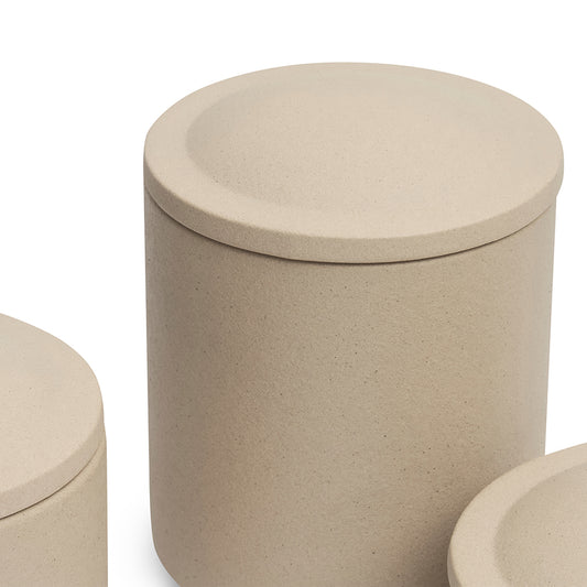 Kit 3 Potes Decorativos com Tampa Rosé Organização
