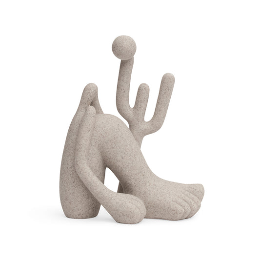 Escultura abaporu em polirresina 17,5cm - Bege