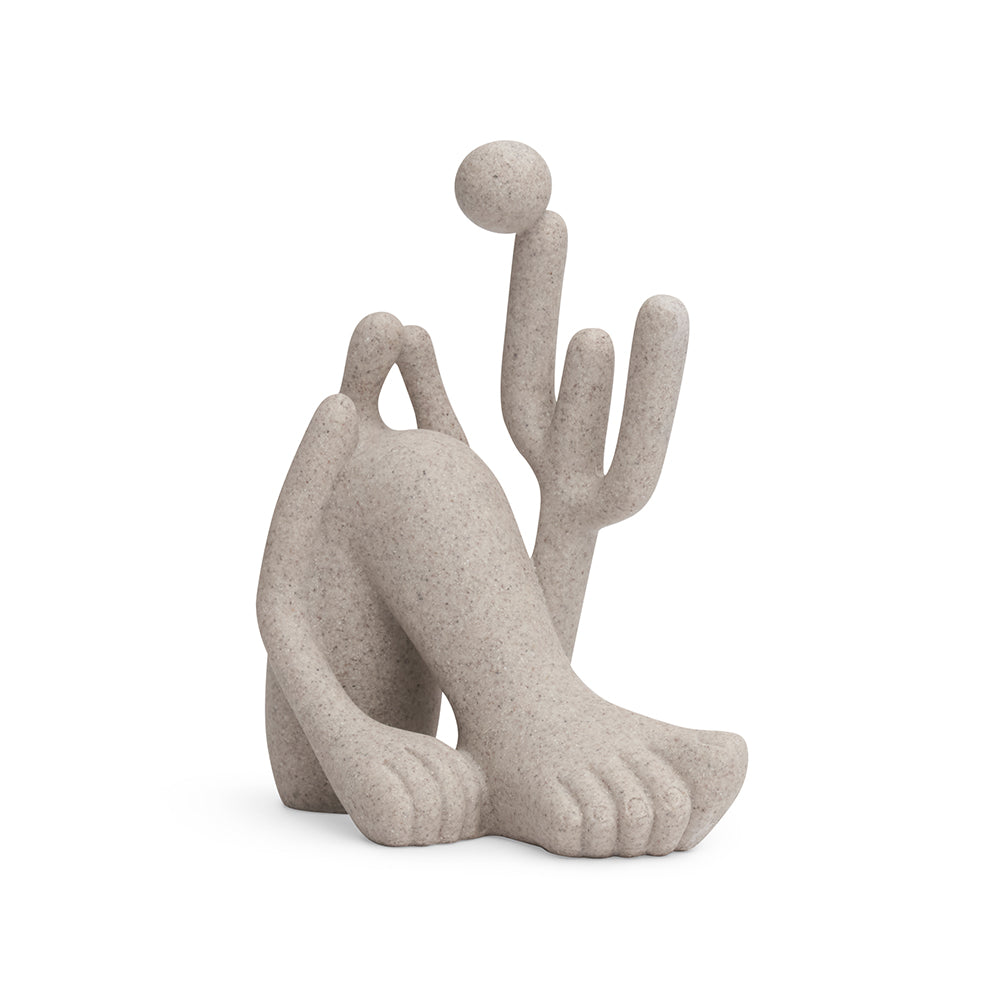 Escultura abaporu em polirresina 17,5cm - Bege