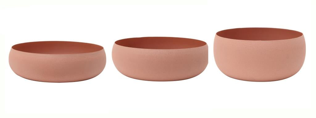 Bacia redonda em metal - Nude