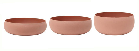 Bacia redonda em metal - Nude