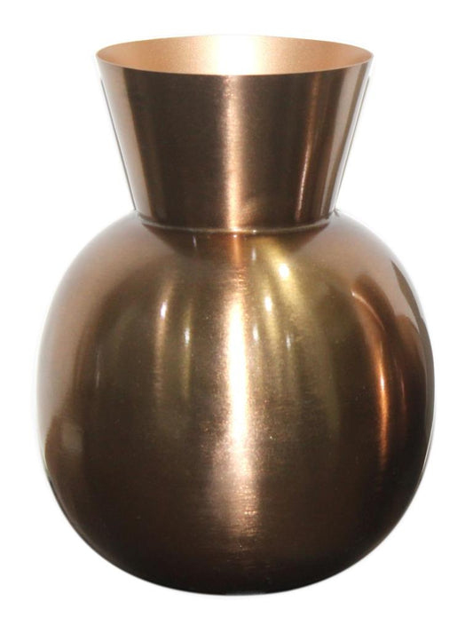 Vaso metal bola com cone - Bronze