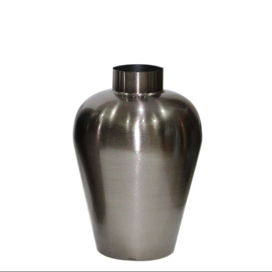 Vaso em metal redondo - Preto