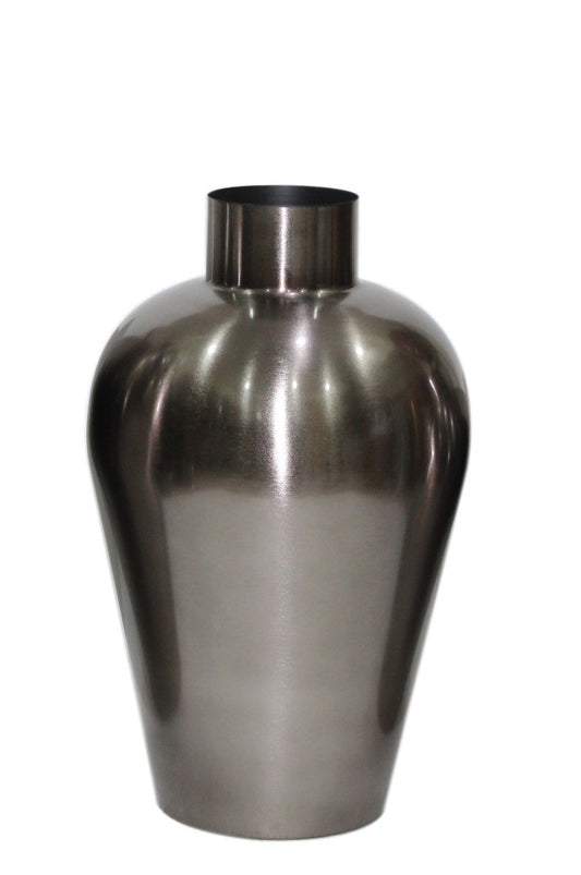 Vaso em metal redondo - Preto