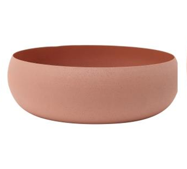 Bacia redonda em metal - Nude