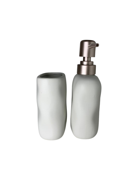 Conjunto banheiro em cerâmica - Branco