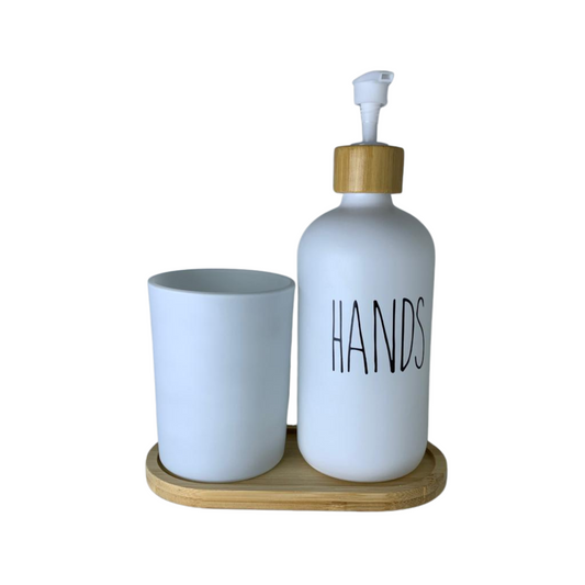 Conjunto banheiro em vidro - Branco