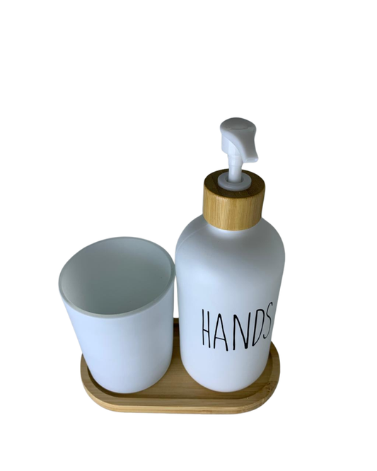 Conjunto banheiro em vidro - Branco