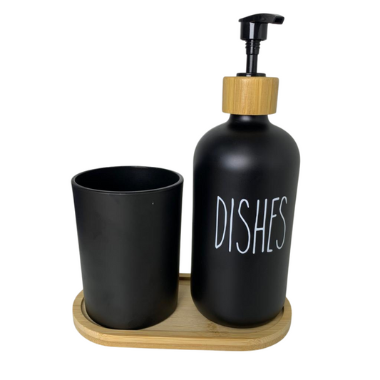 Conjunto cozinha em vidro - Preto