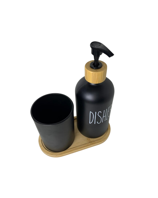 Conjunto cozinha em vidro - Preto