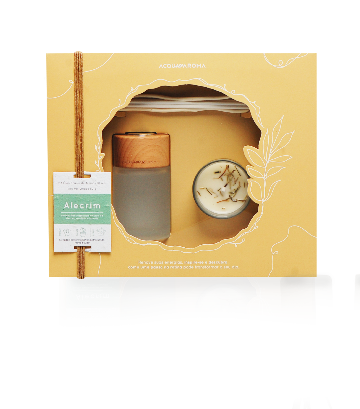 Kit naturals vela perfumada 50g + Difusor 70ml