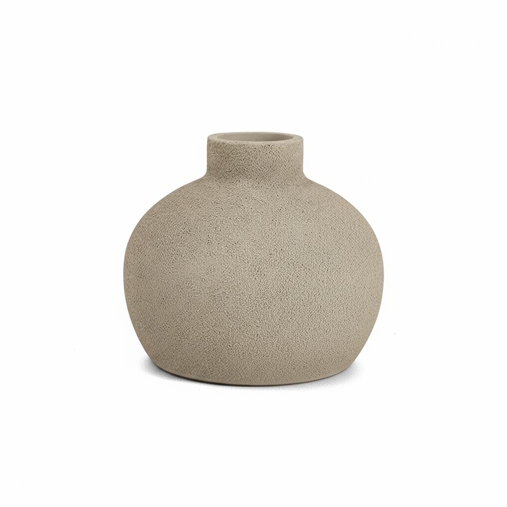 Mini vaso em polirresina - Bege