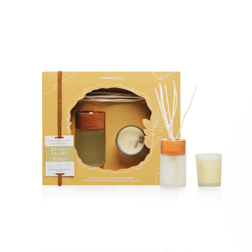 Kit naturals vela perfumada 50g + Difusor 70ml