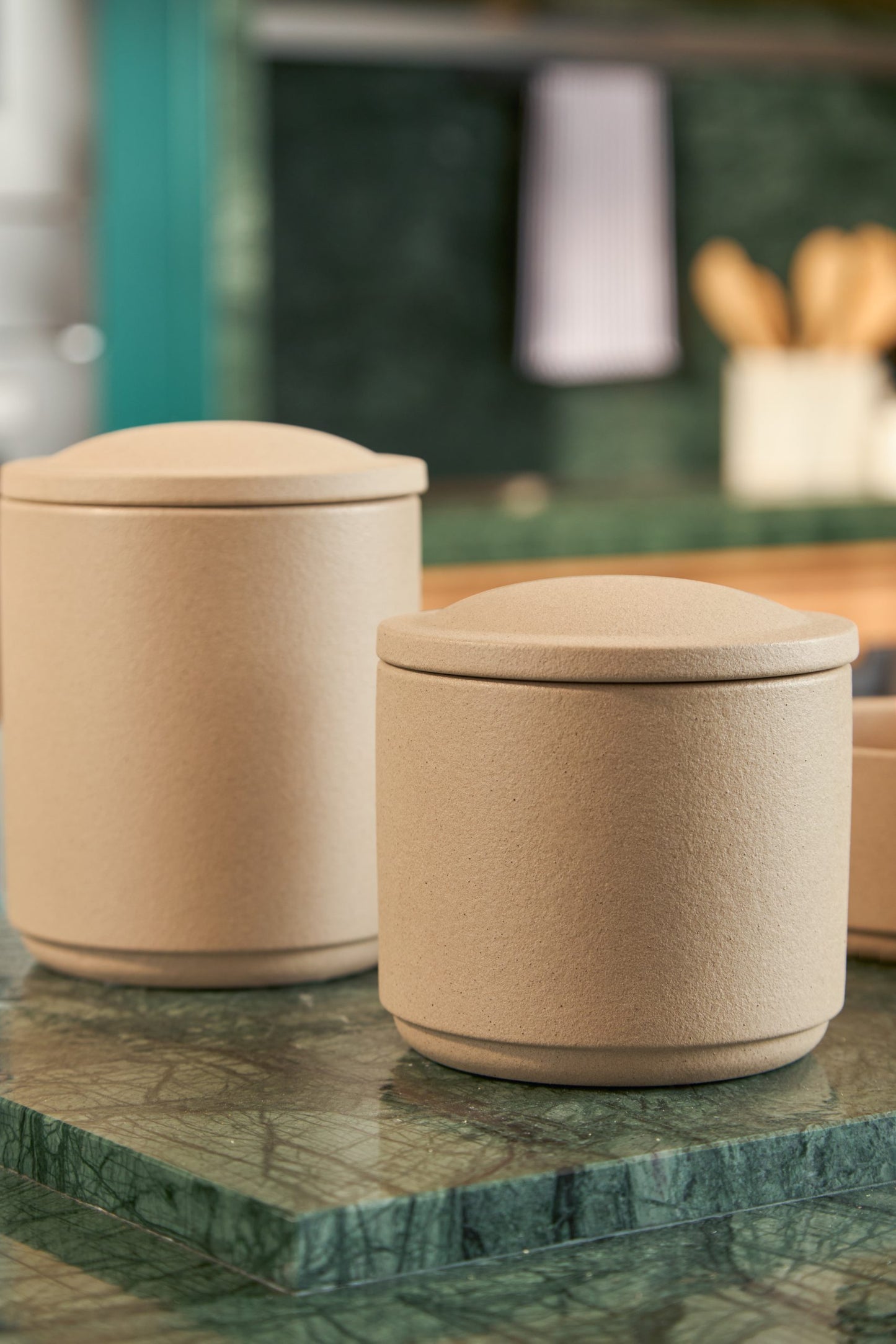 Kit 3 Potes Decorativos com Tampa Rosé Organização