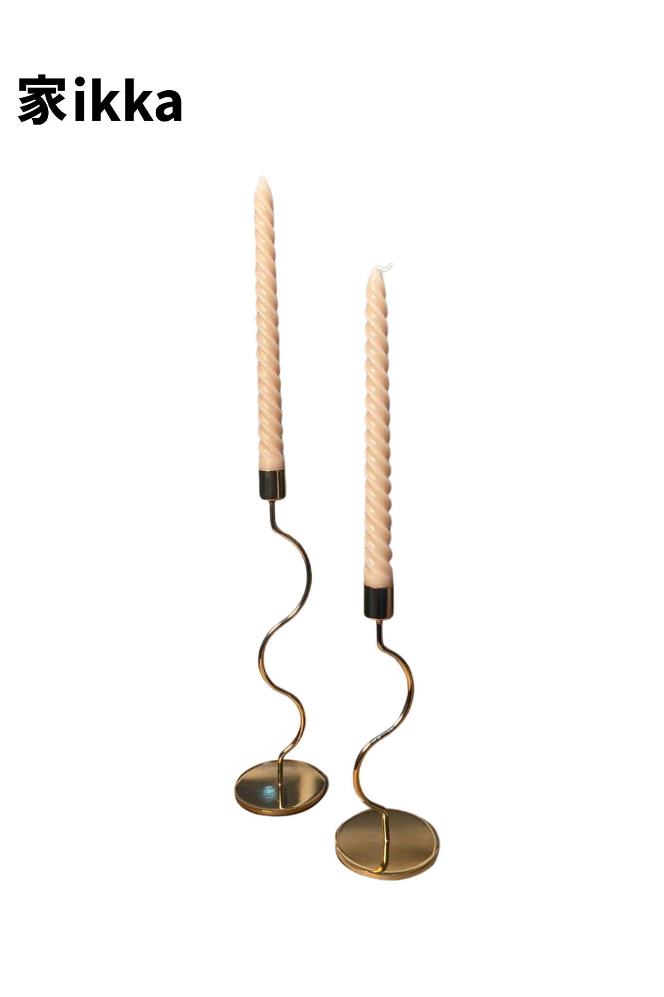 Vela decorativa espiral 25cm c/2 - Bege
