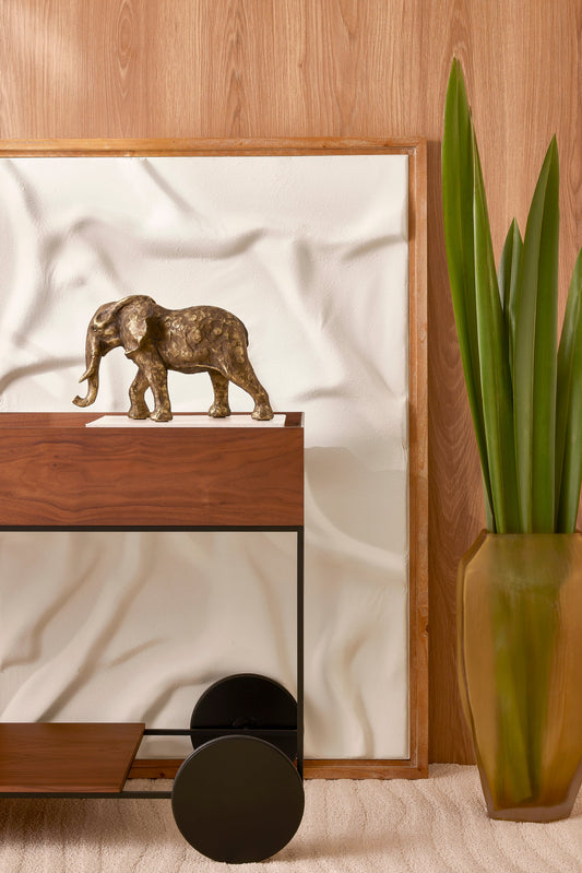 Escultura de Elefante Decorativa em Ouro Velho: Um Símbolo de Elegância e Personalidade para o Seu Lar