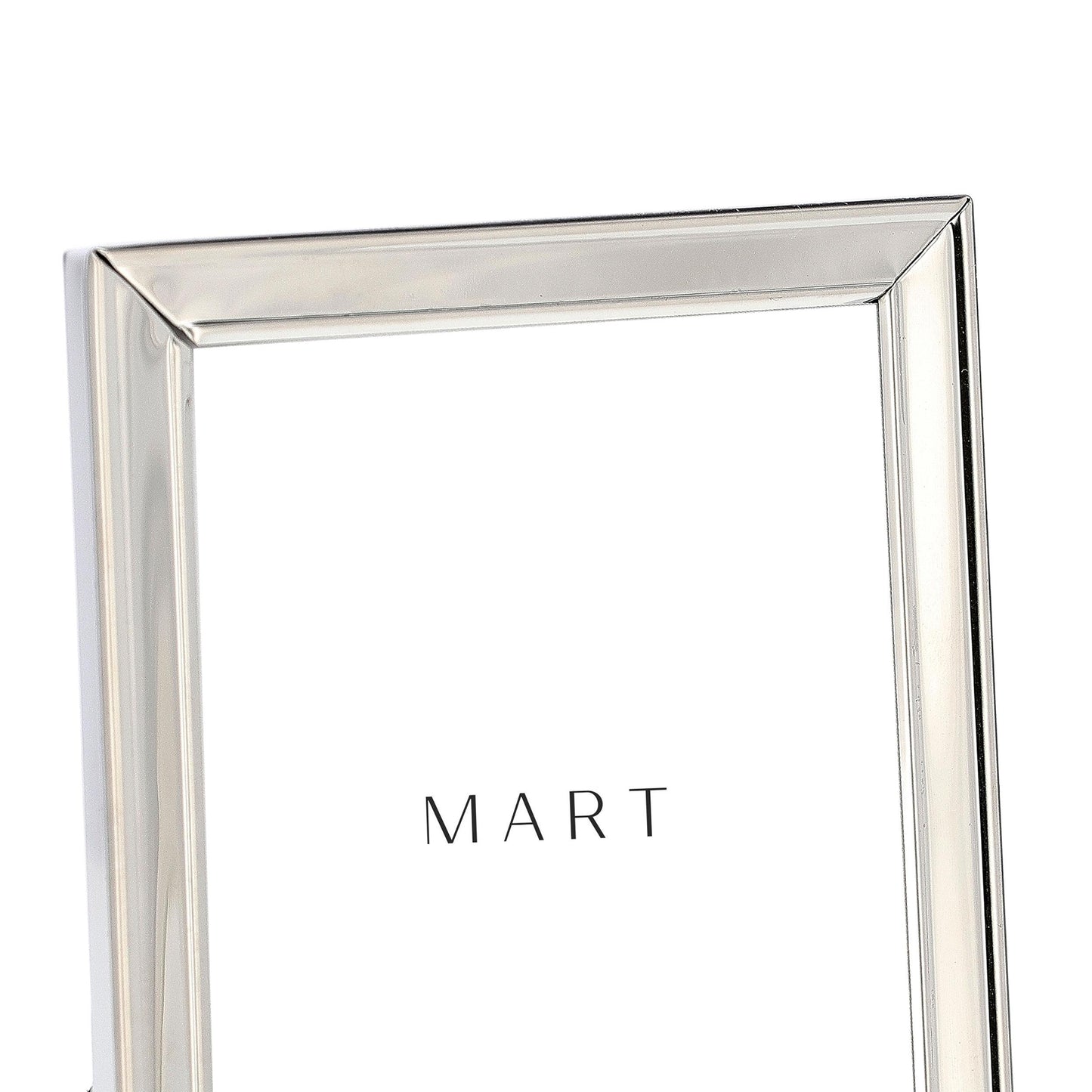 Porta-Retrato em Metal Prata com Borda Detalhada | Minimalista e Elegante