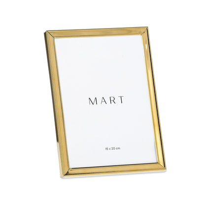 Porta-Retrato em Metal Dourado com Borda Detalhada | Elegância Premium