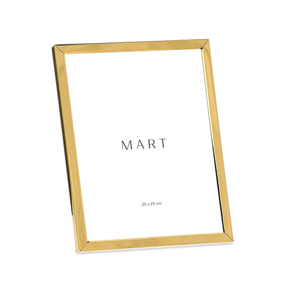 Porta-Retrato Metal Dourado Borda Lisa Decorativo