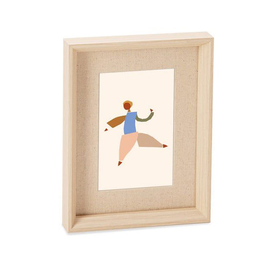 Porta retrato em MDF com linho - 10x15cm
