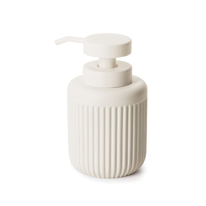 Porta Sabonete Líquido em Cimento Off-White Design Minimalista