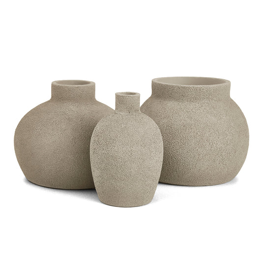 Mini vaso em polirresina - Bege