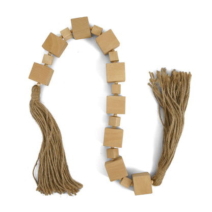 Colar decorativo em madeira 86cm