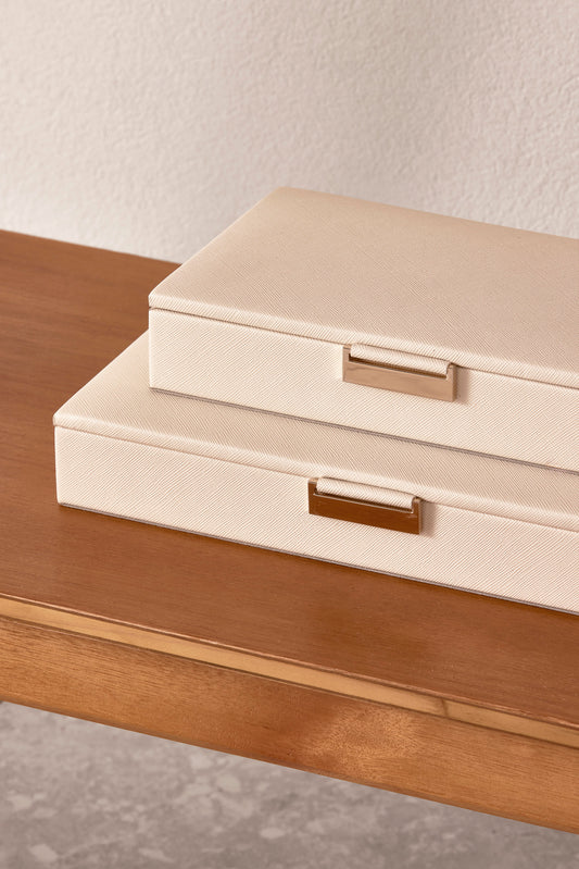 Caixa em MDF com revestimento em PU 15x27cm