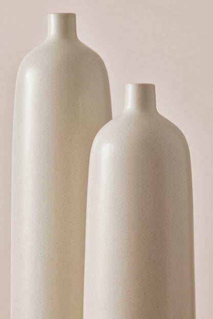 Vaso Alto Decorativo em Cerâmica Clara – 42 cm