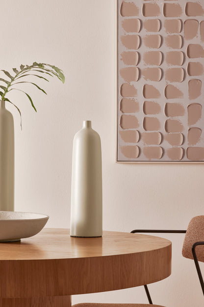 Vaso Alto Decorativo em Cerâmica Clara – 42 cm
