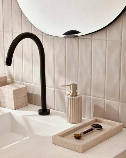 Bandeja Rosé Texturizada para Lavabo Decorativa