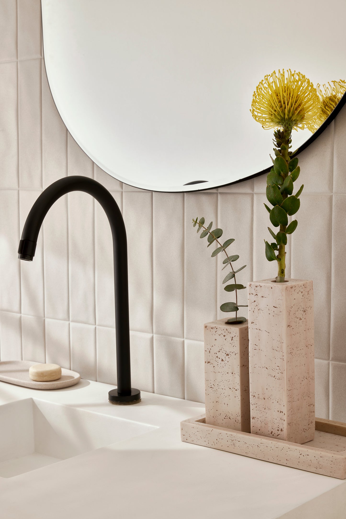 Vaso Solitário Decorativo Rosé Texturizado 15,5cm