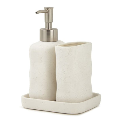 Conjunto de Banheiro Off-White Minimalista