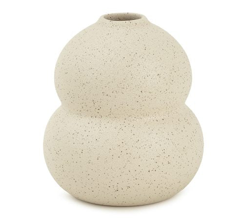 Conjunto 3 Mini Vasos em Cerâmica Bege