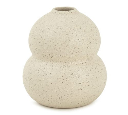 Conjunto 3 Mini Vasos em Cerâmica Bege