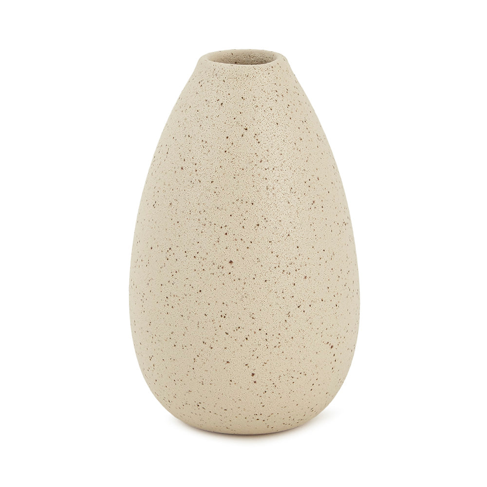 Conjunto 3 Mini Vasos em Cerâmica Bege