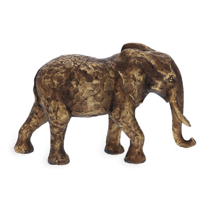 Escultura de Elefante Decorativa em Ouro Velho