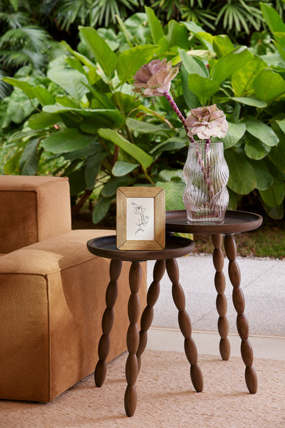Vaso Decorativo de Vidro Canelado 23cm para Plantas
