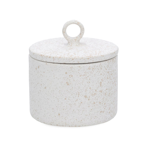 Pote decorativo em cerâmica Off White - 16cm