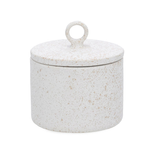 Pote decorativo em cerâmica Off White - 16cm